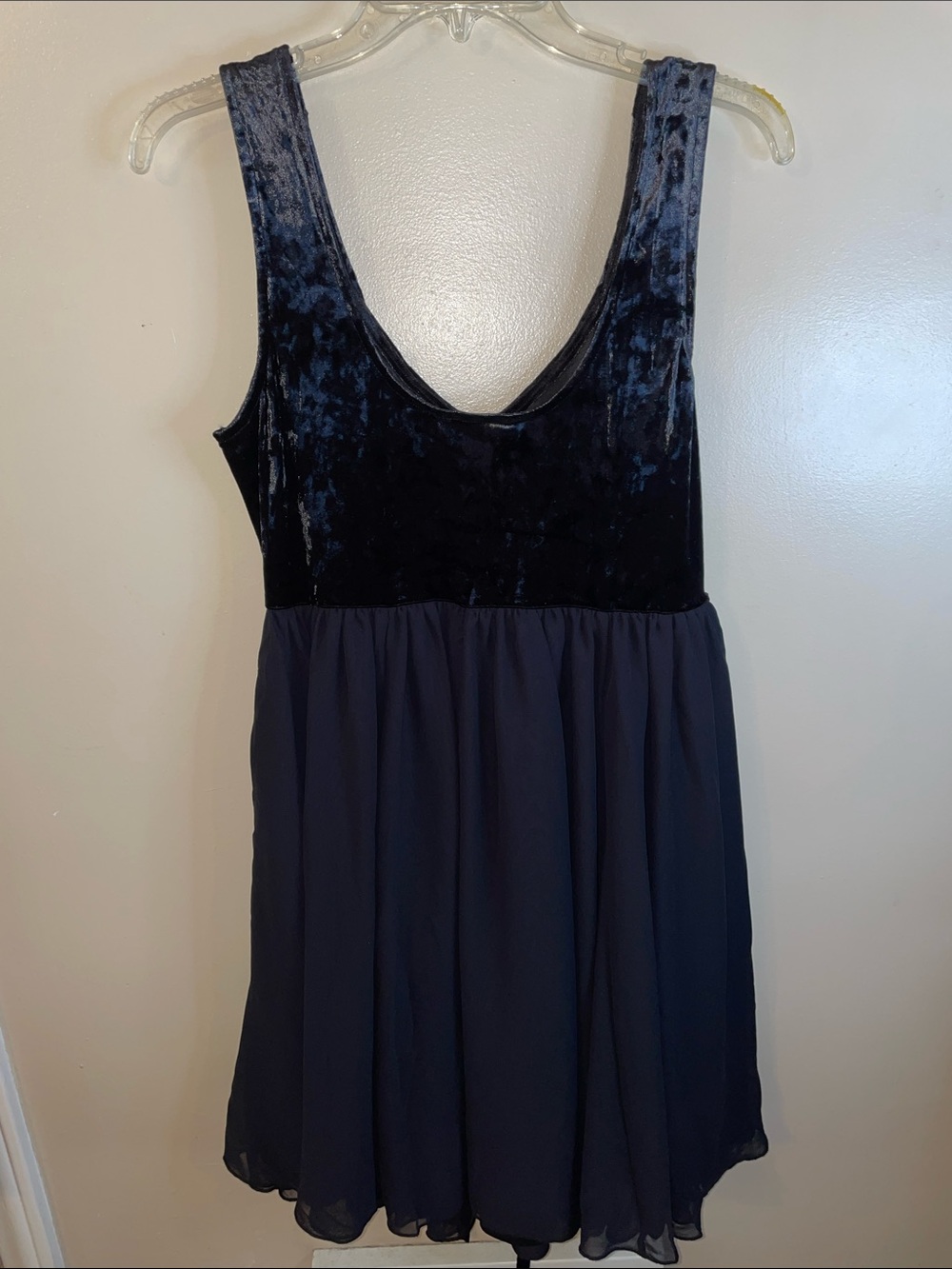 Nightfall Velvet and Chiffon Corset Bow Mini Dress - Picture 6 of 9